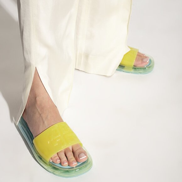 NEW Tory Burch Bubble Jelly Slides Slip on Sandals Women's Size 8 Light Blue - Picture 3 of 8